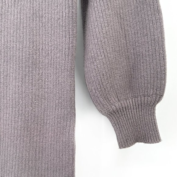 Line & Dot Alder Gray Ribbed Knit Turtleneck Mini Sweater Dress sz XS - Picture 5 of 13